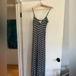 Striped Gray Maxi Dress NWT Anthro Puella